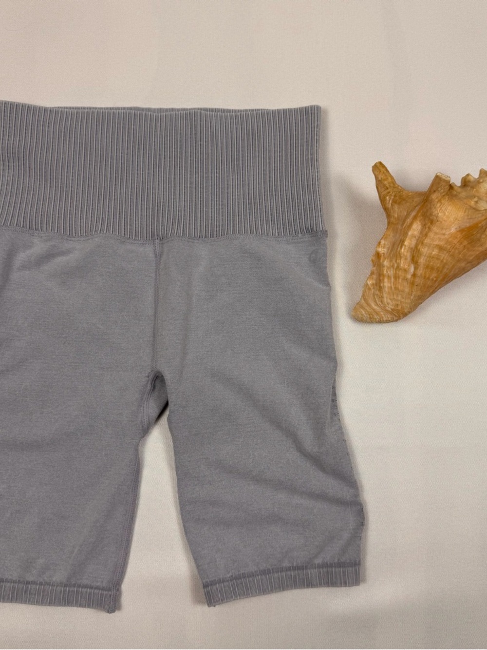 Spalding Kids Ribbed Waist Knit Shorts - Light Gray